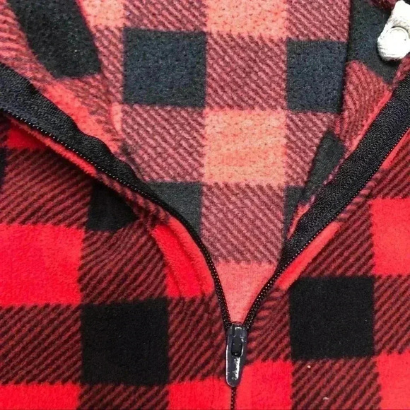 Carters Footed Onesie Red  & Black Fleece Size 4T - Picture 7 of 16